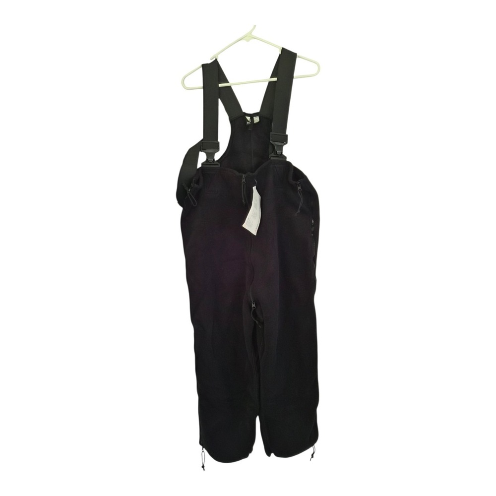 Polartec Classic 200 Fleece Bib Overalls Large Black Military Cold Weather